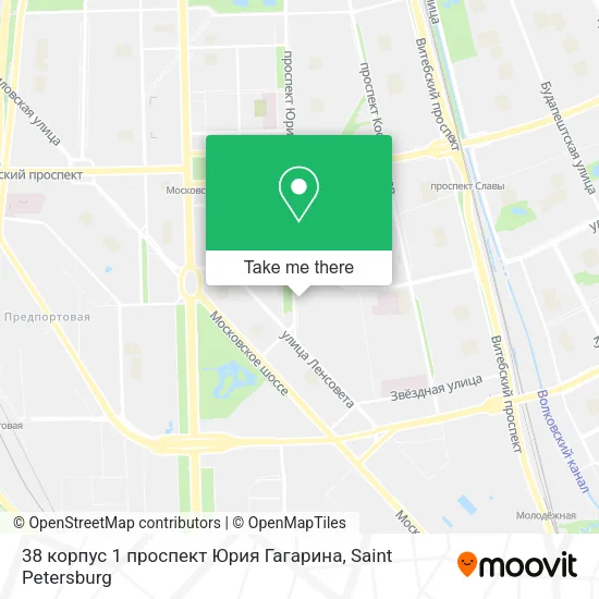 38 корпус 1 проспект Юрия Гагарина map