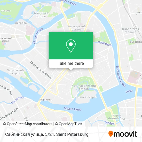 Саблинская улица, 5/21 map