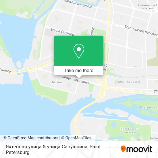 Яхтенная улица & улица Савушкина map