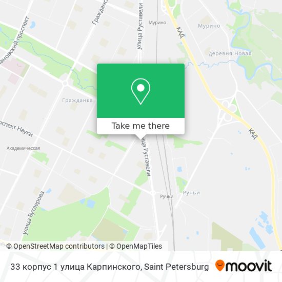 33 корпус 1 улица Карпинского map
