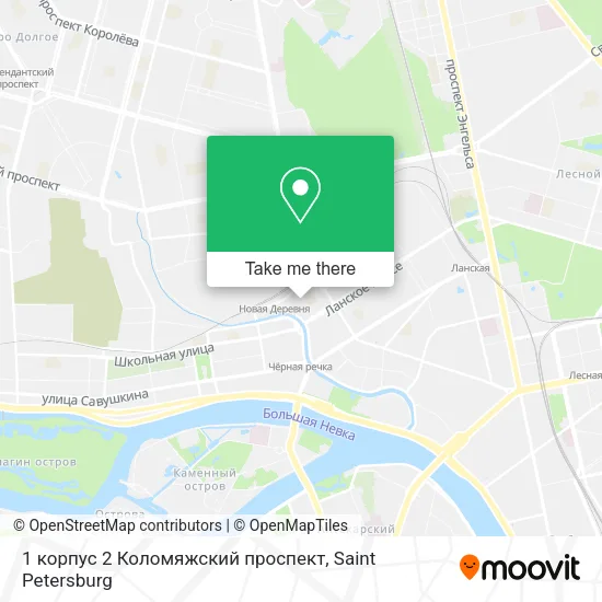 1 корпус 2 Коломяжский проспект map