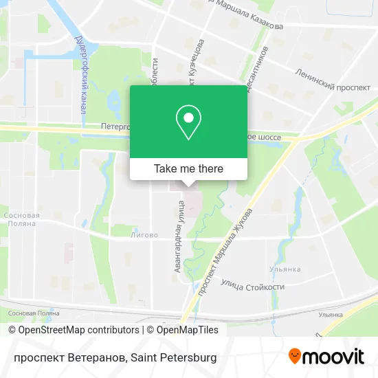 проспект Ветеранов map