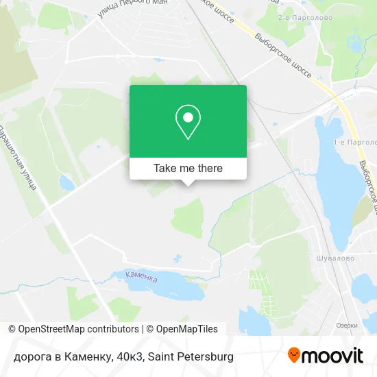 дорога в Каменку, 40к3 map