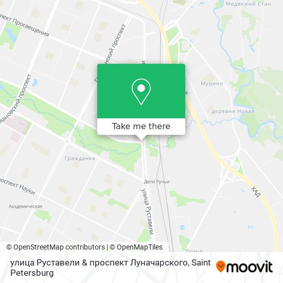 улица Руставели & проспект Луначарского map
