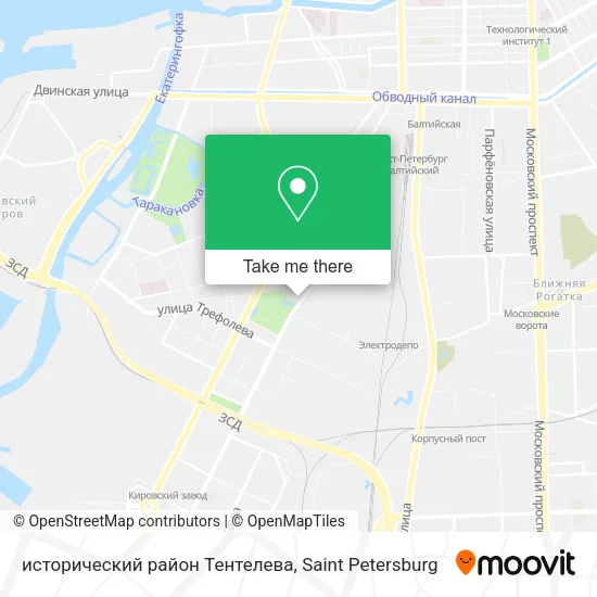исторический район Тентелева map