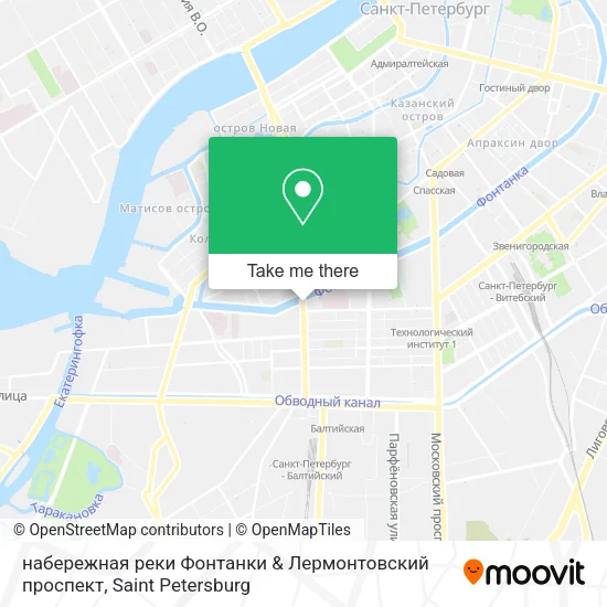 набережная реки Фонтанки & Лермонтовский проспект map