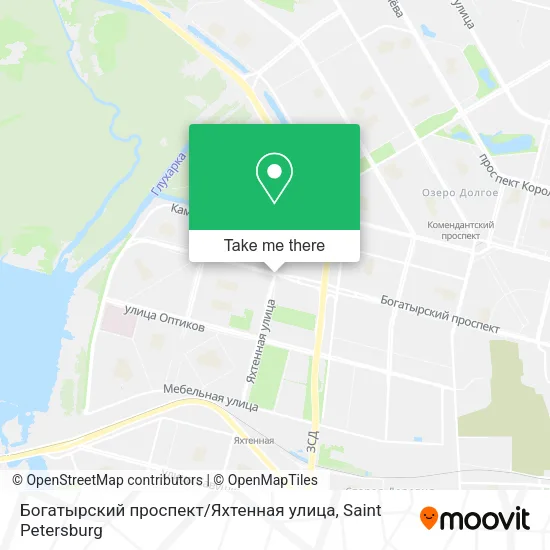 Богатырский проспект / Яхтенная улица map