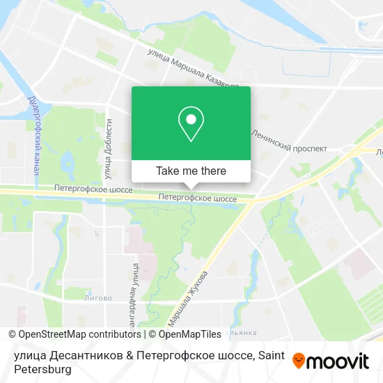 улица Десантников & Петергофское шоссе map