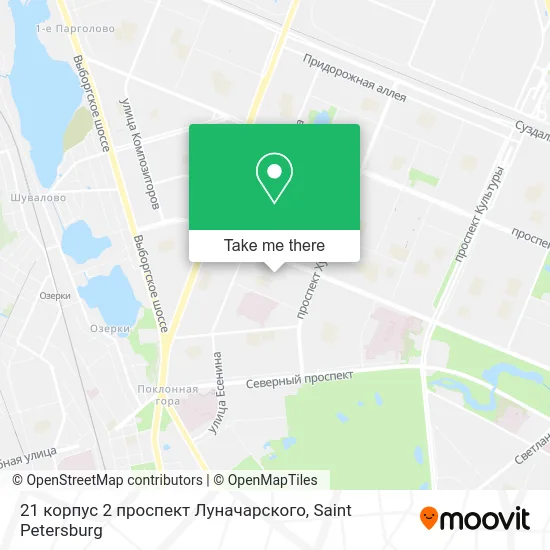 21 корпус 2 проспект Луначарского map