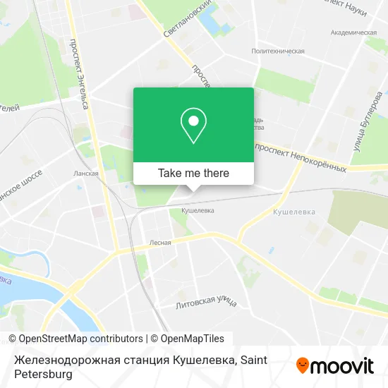 Железнодорожная станция Кушелевка map