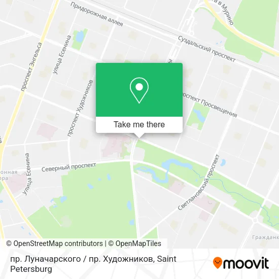пр. Луначарского / пр. Художников map