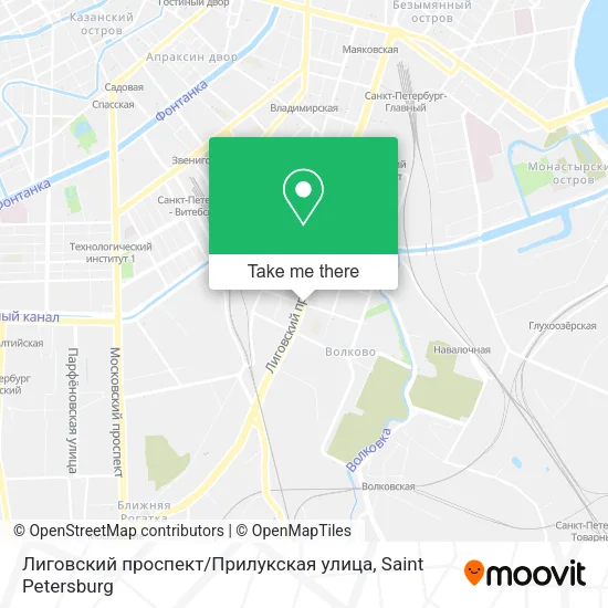 Лиговский проспект / Прилукская улица map