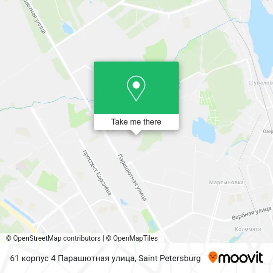 61 корпус 4 Парашютная улица map
