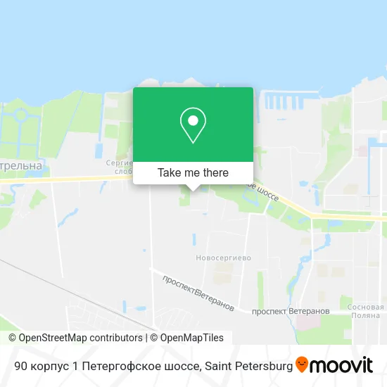 90 корпус 1 Петергофское шоссе map