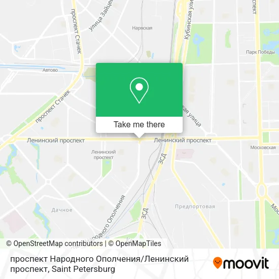 проспект Народного Ополчения / Ленинский проспект map