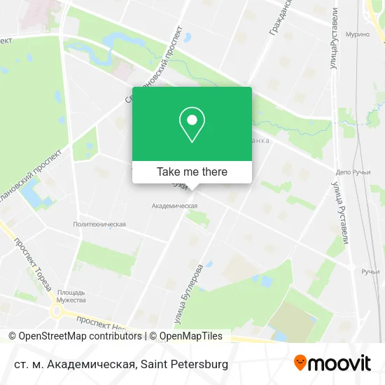ст. м. Академическая map