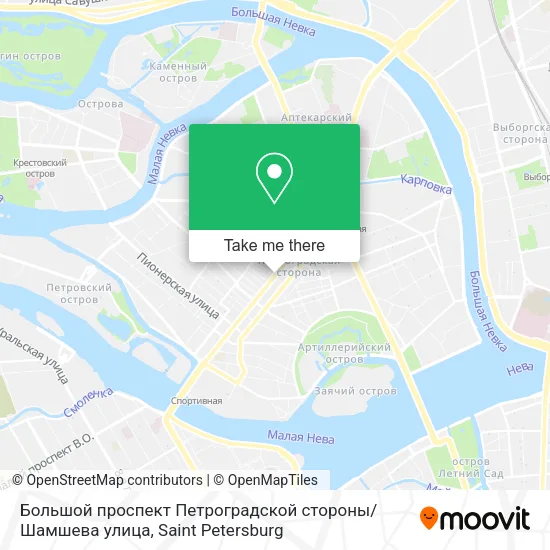 Большой проспект Петроградской стороны / Шамшева улица map