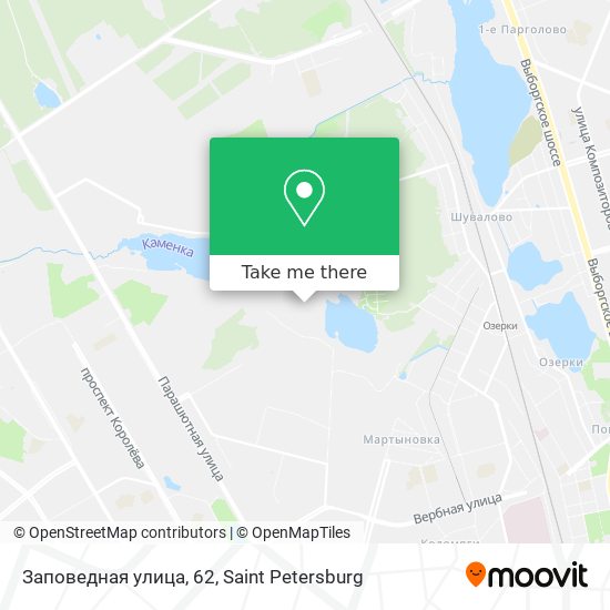 Заповедная улица, 62 map