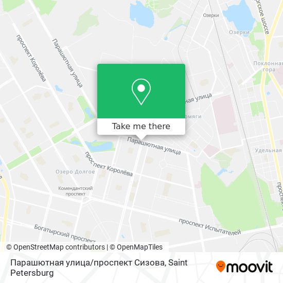 Парашютная улица / проспект Сизова map