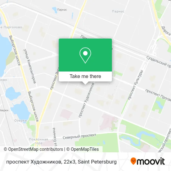 проспект Художников, 22к3 map