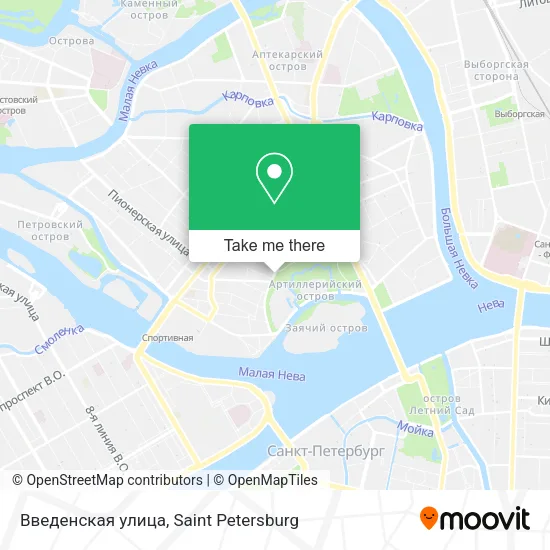 Введенская улица map