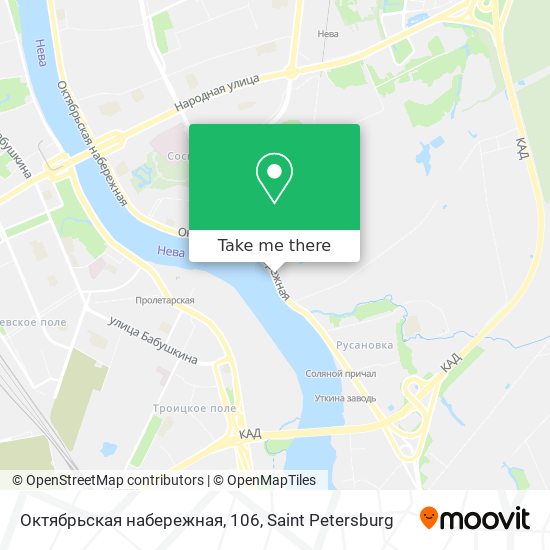 Октябрьская набережная, 106 map