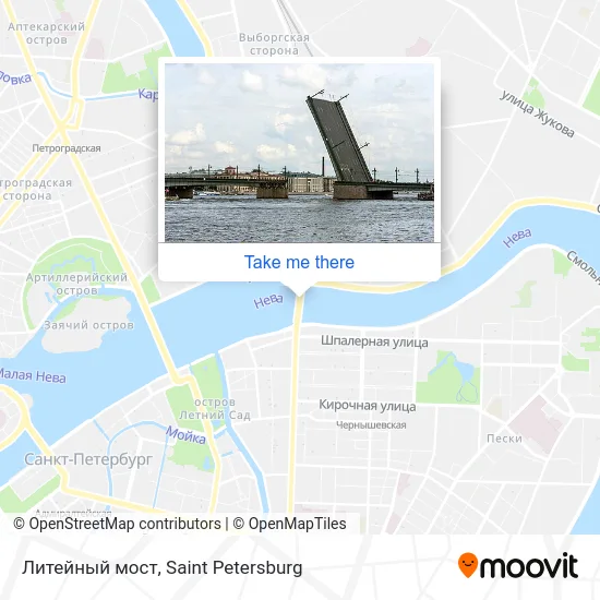 Литейный мост map