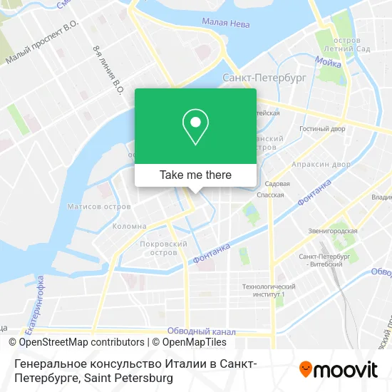 Генеральное консульство Италии в Санкт-Петербурге map