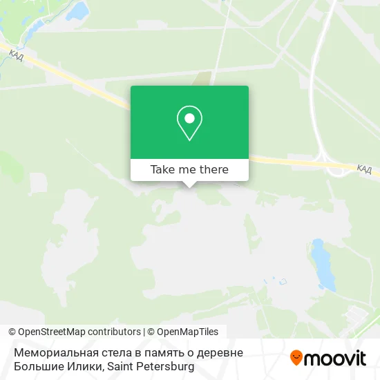Мемориальная стела в память о деревне Большие Илики map