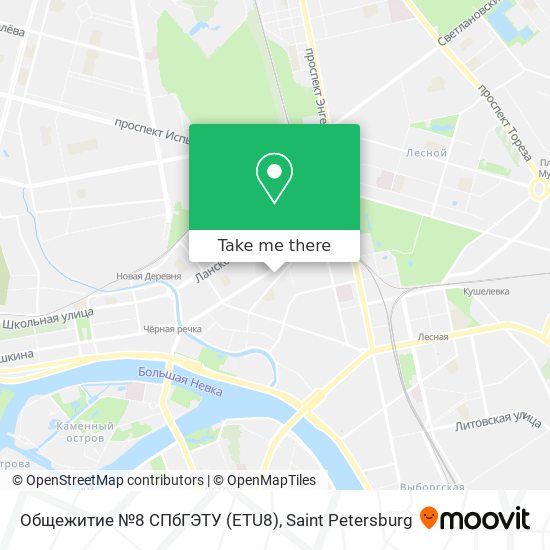 Общежитие №8 СПбГЭТУ (ETU8) map