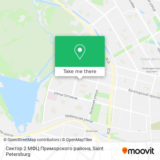 Сектор 2 МФЦ Приморского района map