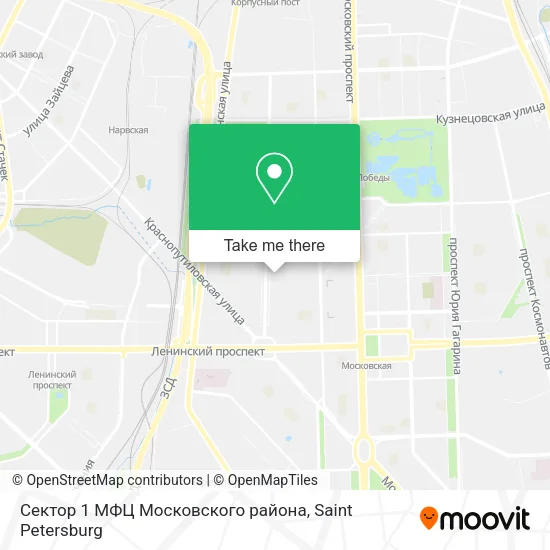 Сектор 1 МФЦ Московского района map