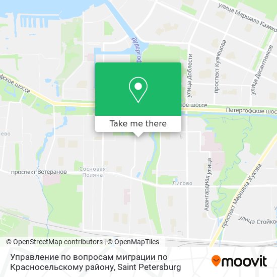 Управление по вопросам миграции по Красносельскому району map