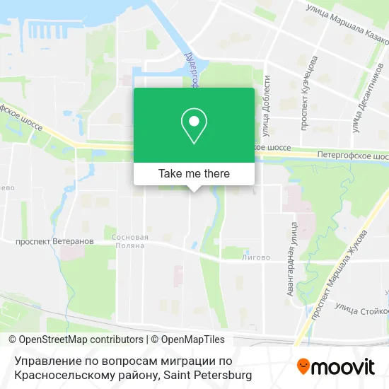 Управление по вопросам миграции по Красносельскому району map