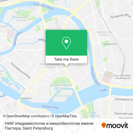 НИИ эпидемиологии и микробиологии имени Пастера map