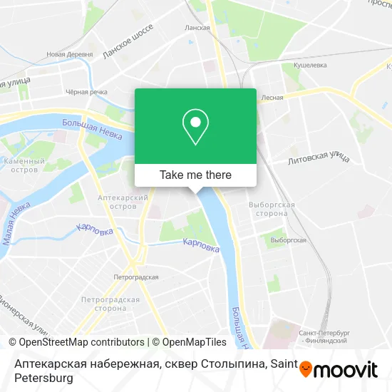Аптекарская набережная, сквер Столыпина map