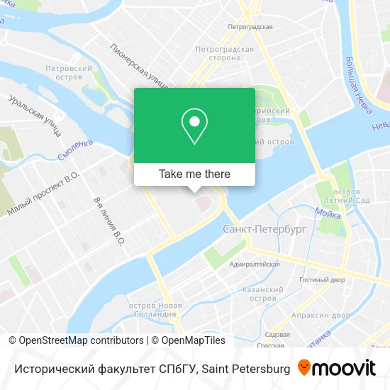 Исторический факультет СПбГУ map