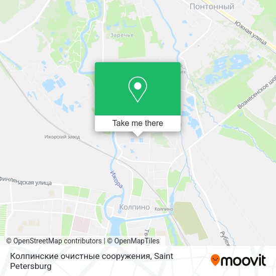 Колпинские очистные сооружения map