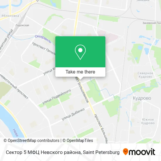 Сектор 5 МФЦ Невского района map
