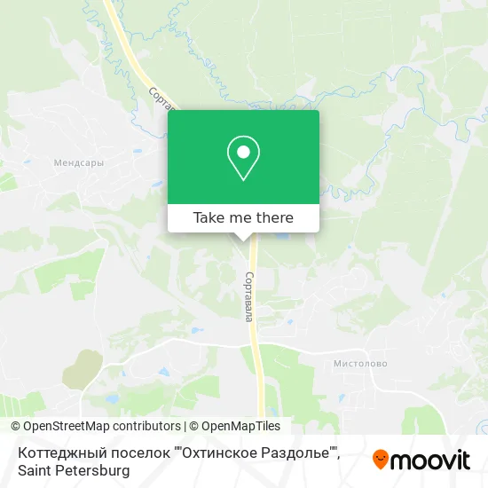 Коттеджный поселок ""Охтинское Раздолье"" map