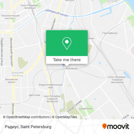 Радиус map