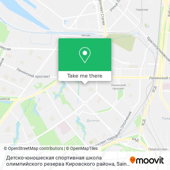 Детско-юношеская спортивная школа олимпийского резерва Кировского района map