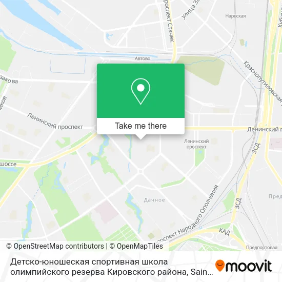 Детско-юношеская спортивная школа олимпийского резерва Кировского района map