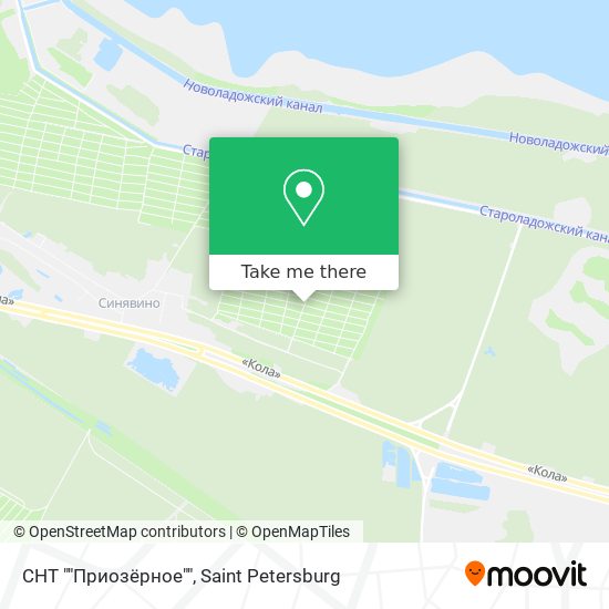 СНТ ""Приозёрное"" map