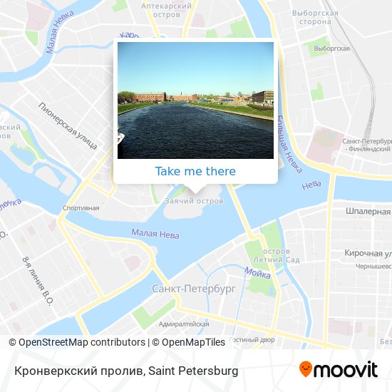 Кронверкский пролив map
