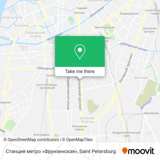Cтанция метро «Фрунзенская» map