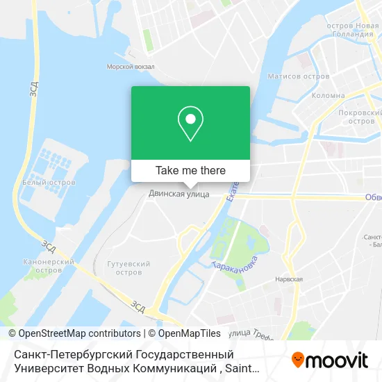 Санкт-Петербургский Государственный Университет Водных Коммуникаций map