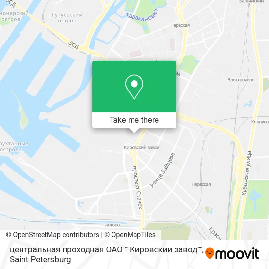 центральная проходная ОАО ""Кировский завод"" map