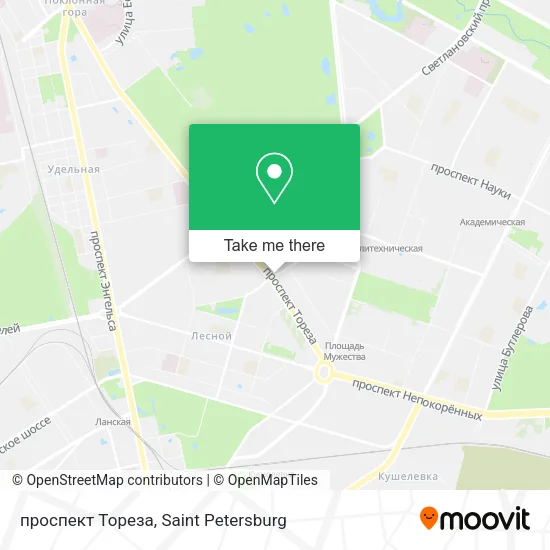 проспект Тореза map