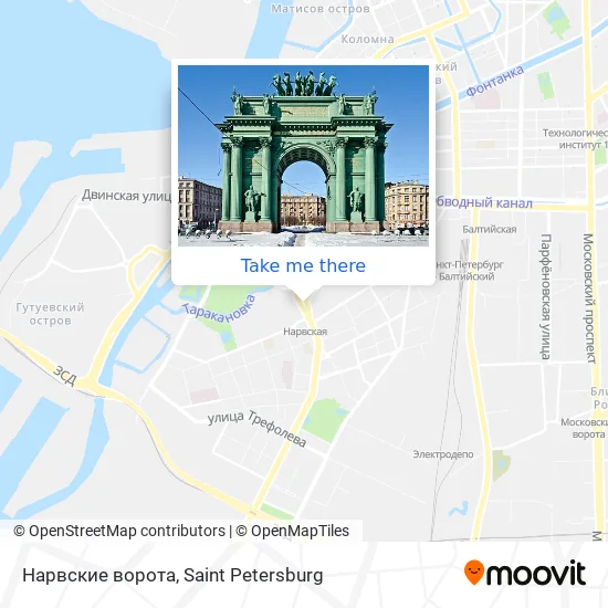 Нарвские ворота map